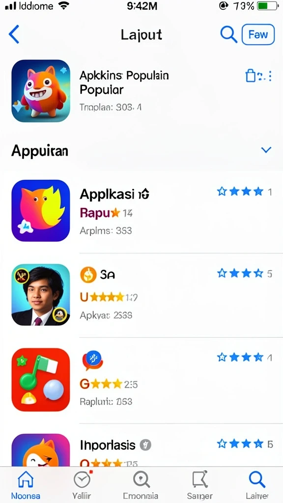 Tampilan antarmuka yang modern dan menarik.