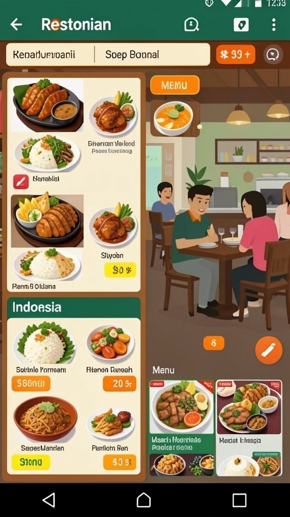 Menampilkan karakter yang dapat disesuaikan dengan bebas.