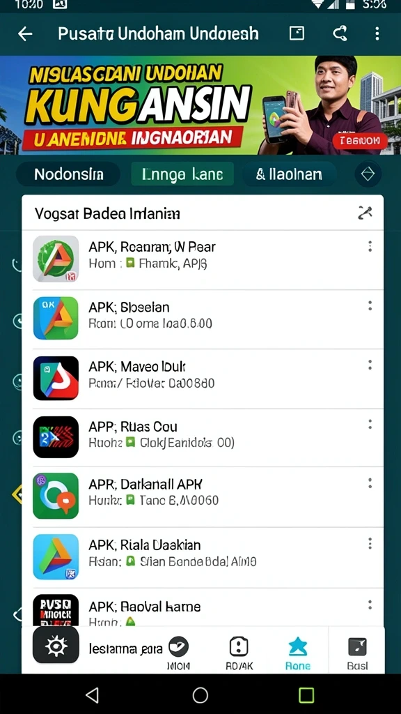 Berbagai tema slot untuk dipilih.