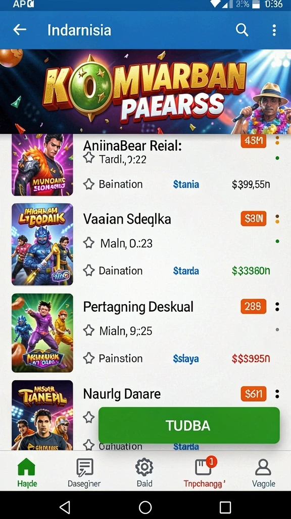 Tampilan awal OCE69 dengan antarmuka pengguna yang ramah.