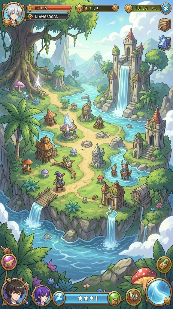 Tangkapan layar menampilkan gameplay seru saat menjelajahi hutan.