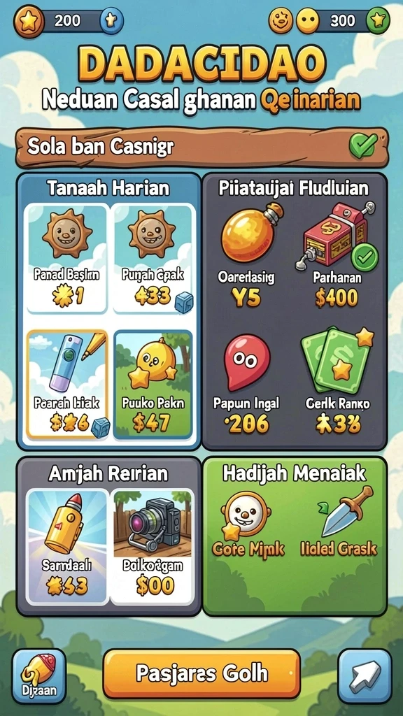 Tampilan karakter utama yang menggemaskan.