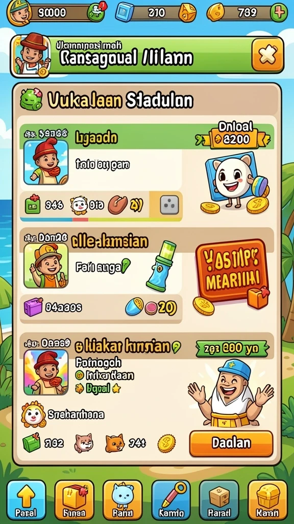 Beragam karakter dan item menarik untuk dieksplorasi.