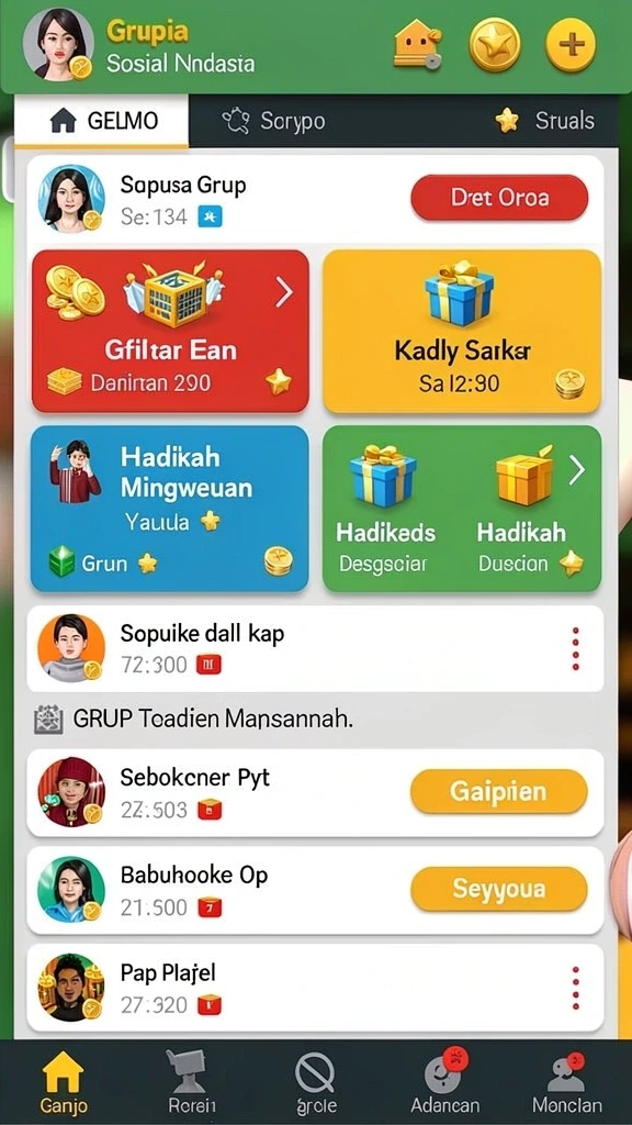 Tangkapan layar menampilkan tantangan level yang menarik.