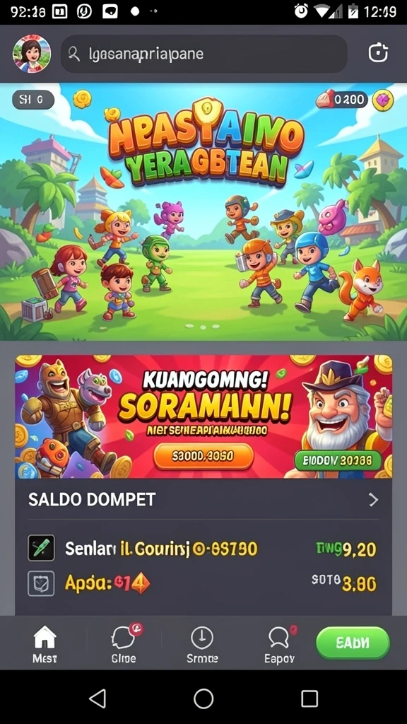 Tampilan awal yang menarik dengan karakter Viking.